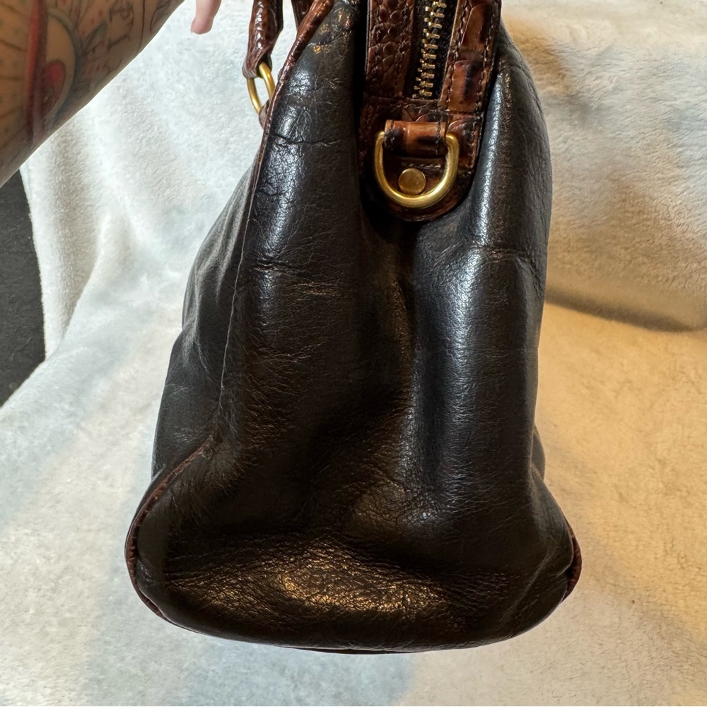 Brahmin vintage Tuscan crocodile black brown leather bag purse - Picture 6 of 14